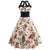 Rochie Pin-Up Cu Flori De Epocă