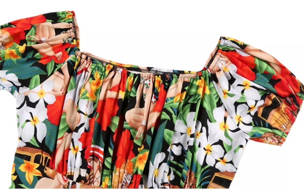 Rochie Vintage Pin Up Marime Plus Albă