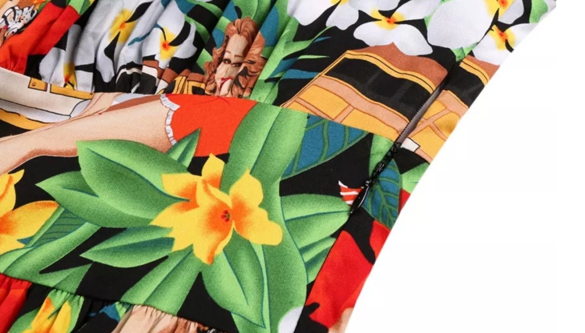 Rochie Vintage Pin Up Marime Plus Albă