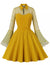Rochie Pin Up Vintage Plus Marime Galben