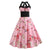 Rochie Pin-Up Roz Vintage Cu Flori