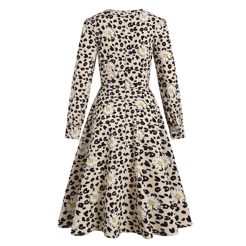 Rochie Vintage Pin Up Leopard