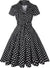 Rochie Vintage Neagră Cu Buline Pin Up