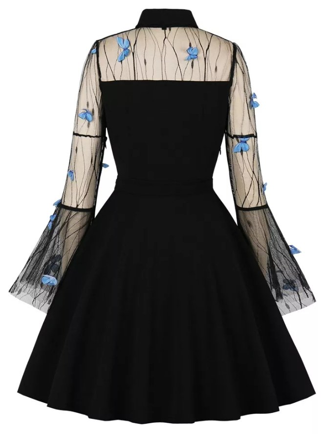 Rochie Vintage Pin Up Fluturi