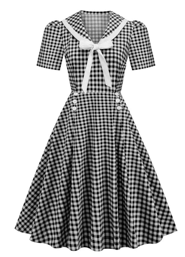 Rochie Vintage Pin Up In Carouri Neagra