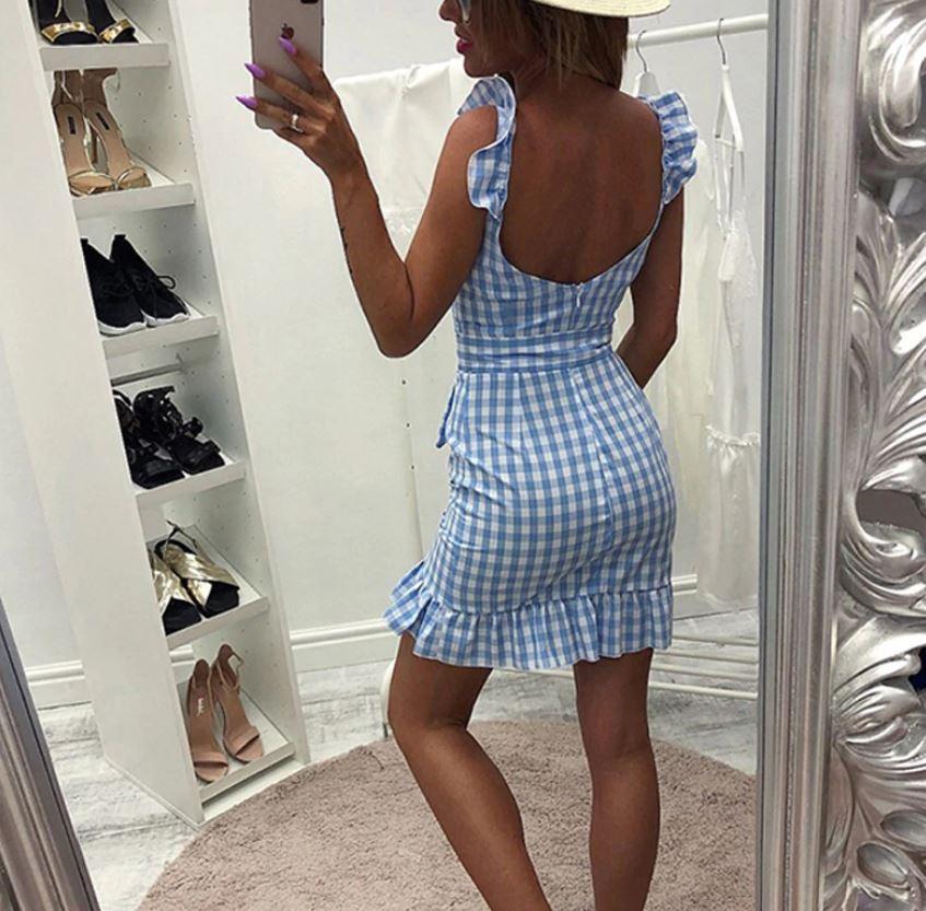 Rochie De Plajă Albastră De Epocă