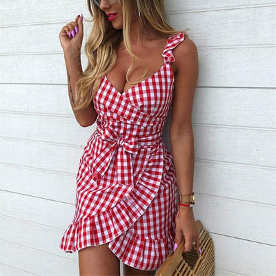 Rochie De Plajă Roșie De Epocă