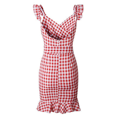 Rochie De Plajă Roșie De Epocă