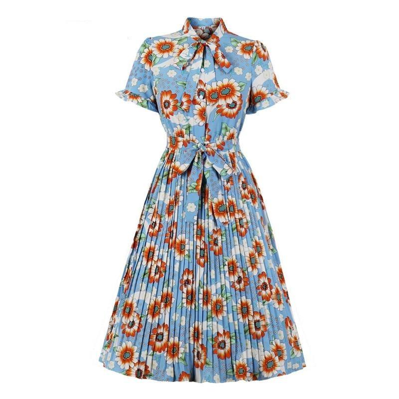 Rochie Vintage Plisată Sky