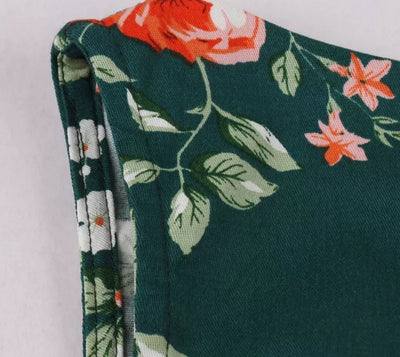 Rochie Cu Flori Plisate De Epocă