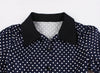 Rochie Vintage Cu Buline Bleumarin