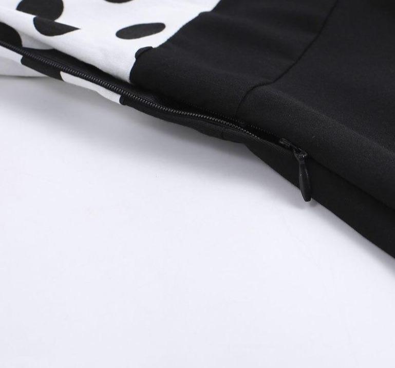 Rochie Vintage Neagra Cu Buline