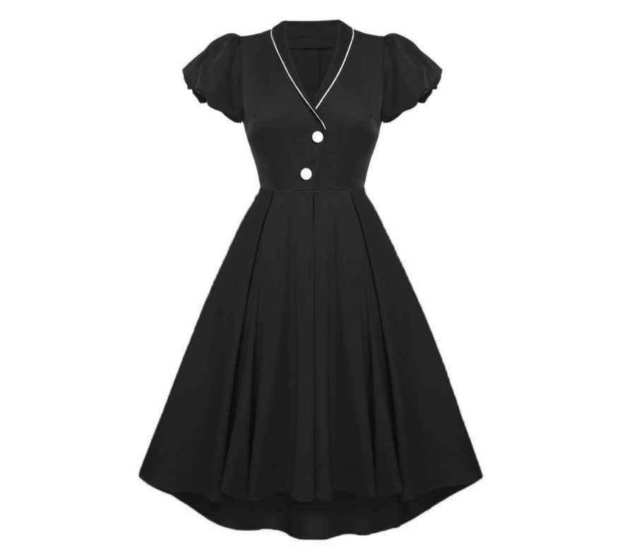 Rochie Vintage Preppy Neagra