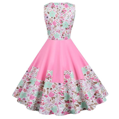 Rochie Printesa Vintage Flori Roz