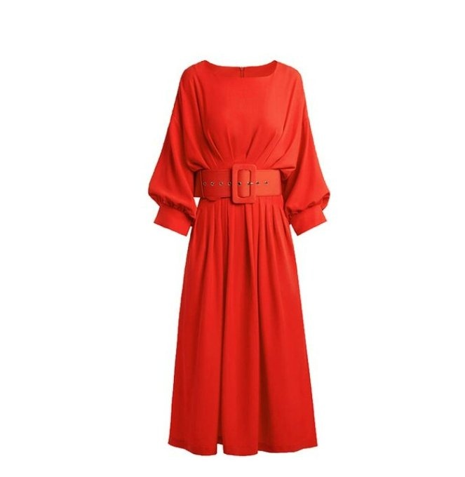 Rochie Roșie De Calitate Vintage
