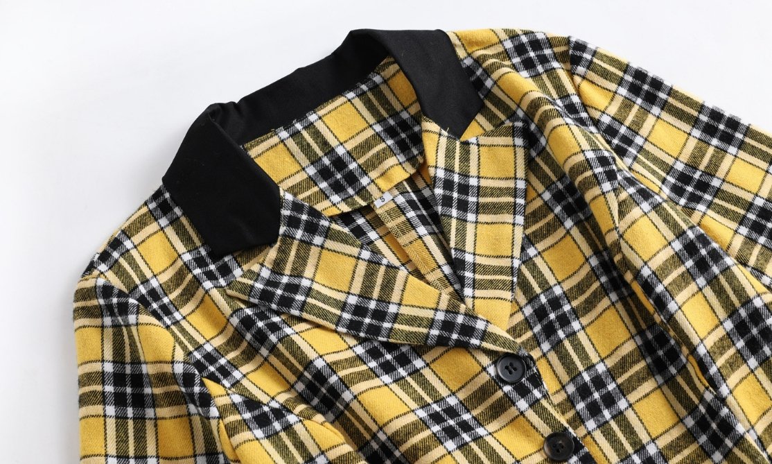 Rochie Vintage Cu Dungi Galbene Și Negre