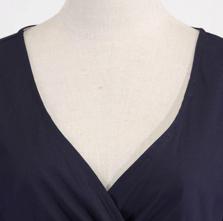 Rochie Rockabilly De Epocă, Anii 50, Bleumarin