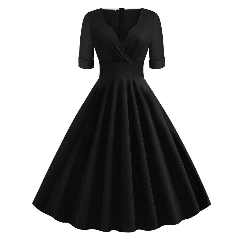 Rochie Vintage Rockabilly Anii 50 Neagra