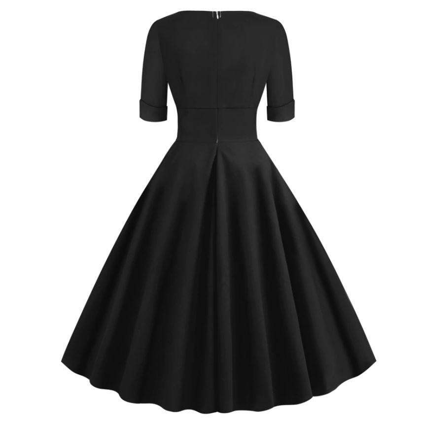 Rochie Vintage Rockabilly Anii 50 Neagra