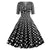 Rochie Rockabilly De Epocă, Anii 50, Buline Negre