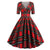 Rochie Rockabilly De Epocă Anii 50 Tartan Red