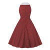 Rochie Vintage Din Bumbac Rockabilly Bordeaux