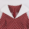 Rochie Vintage Din Bumbac Rockabilly Bordeaux