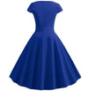 Rochie Albastră Romantică Vintage