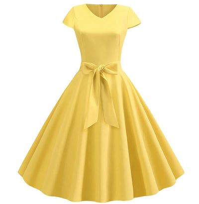 Rochie Galben Romantic Vintage