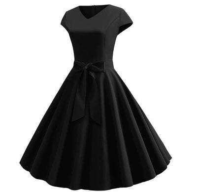 Rochie Romantică Vintage Neagră