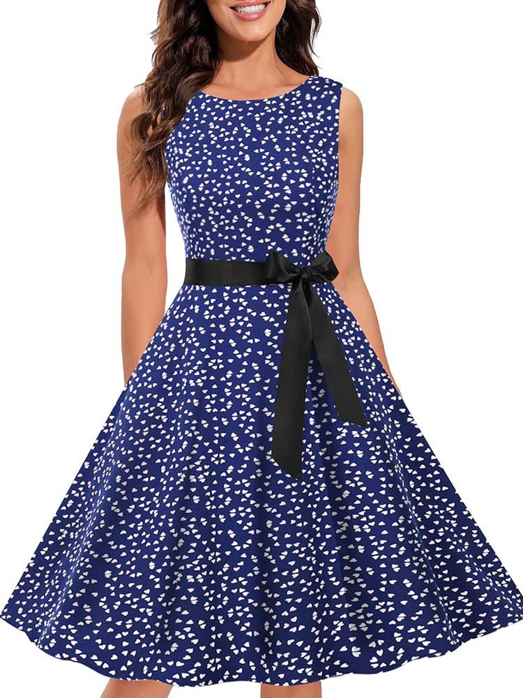 Rochie Vintage Blue Hearts