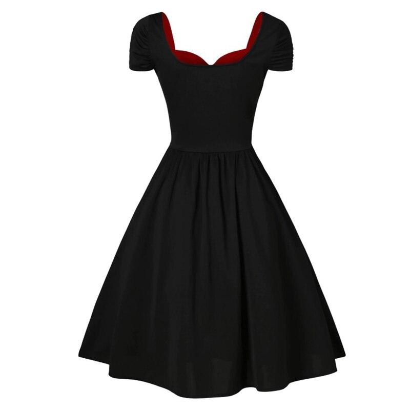 Rochie Vintage Din Dantela Rosie Si Neagra