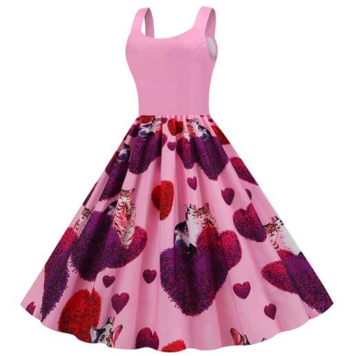 Rochie Vintage Roz De Ziua Îndrăgostiților