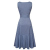 Rochie Vintage Albastră Fără Mâneci