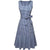 Rochie Vintage Albastră Fără Mâneci