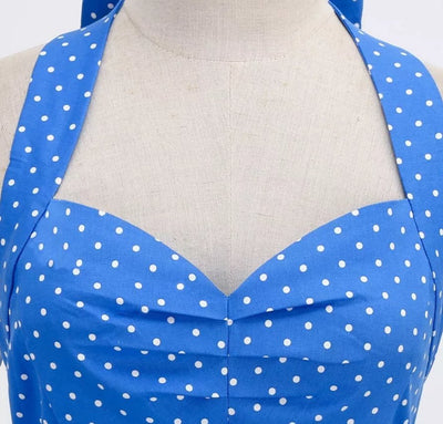 Rochie Vintage Sexy Pin Up Albastra
