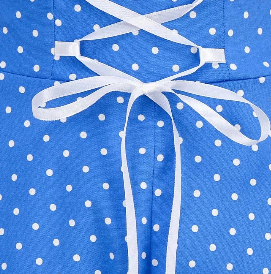 Rochie Vintage Sexy Pin Up Albastra