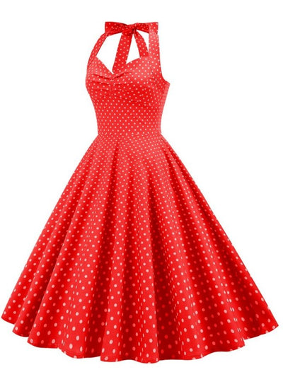 Rochie Roșie Pin Up Sexy De Epocă