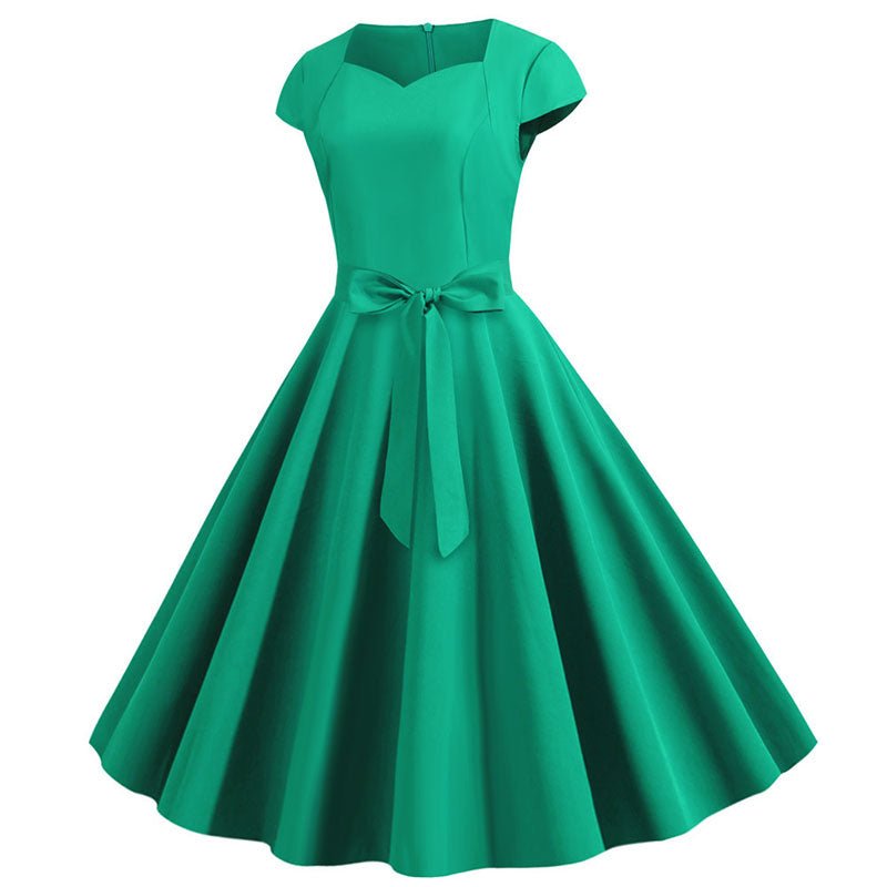 Rochie Vintage Pin Up Sexy Verde