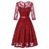 Rochie De Seara Rosie Vintage Cu Maneca Lunga