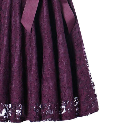 Rochie De Seara Vintage Mov Cu Maneca Lunga