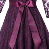 Rochie De Seara Vintage Mov Cu Maneca Lunga