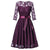 Rochie De Seara Vintage Mov Cu Maneca Lunga