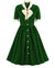 Rochie Vintage Verde Cu Talie Inalta