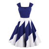 Rochie Vintage Talie Subțire Albastră