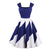 Rochie Vintage Talie Subțire Albastră