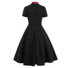 Rochie De Tartan Negru De Epocă