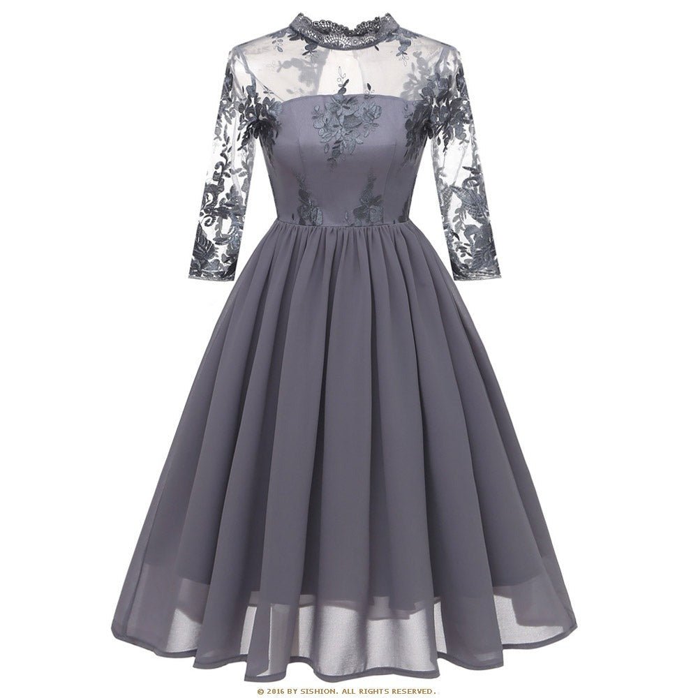 Rochie Vintage La Modă Gri