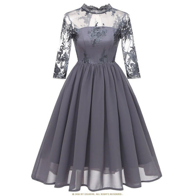 Rochie Vintage La Modă Gri