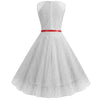 Rochie Trapez Vintage Albă